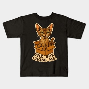 My Cat Likes to Sit in Boxes - Devon Rex Kids T-Shirt